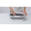 Vadrouille plate et seau pliable Oshang OG7, seau pliable avec roues, 2 tampons lavables