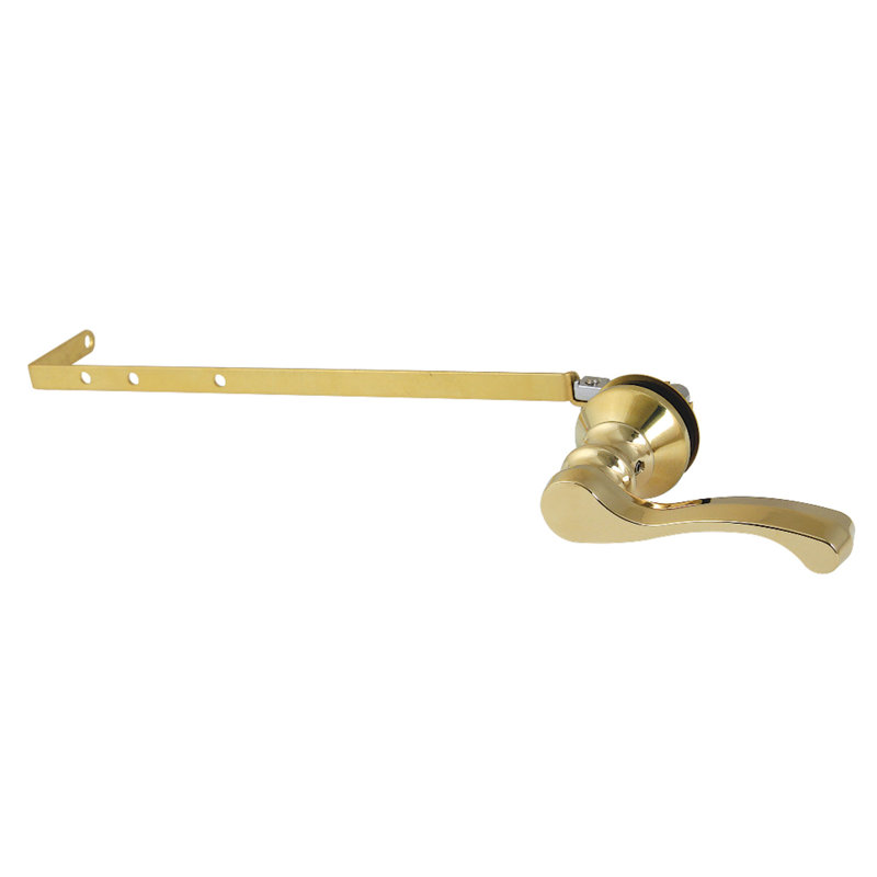 Levier de réservoir de toilette universel à fixation avant ou latérale Kingston Brass KTFLD Kingston, Laiton poli