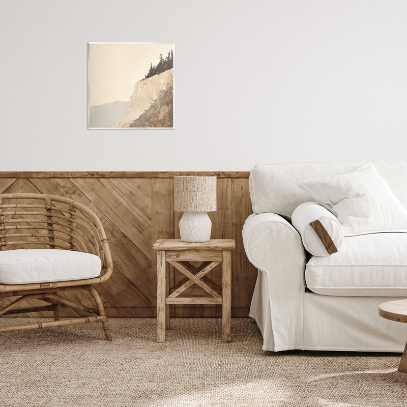 Plaque murale Serene Cliffside Vista, design par Petal Prints Design