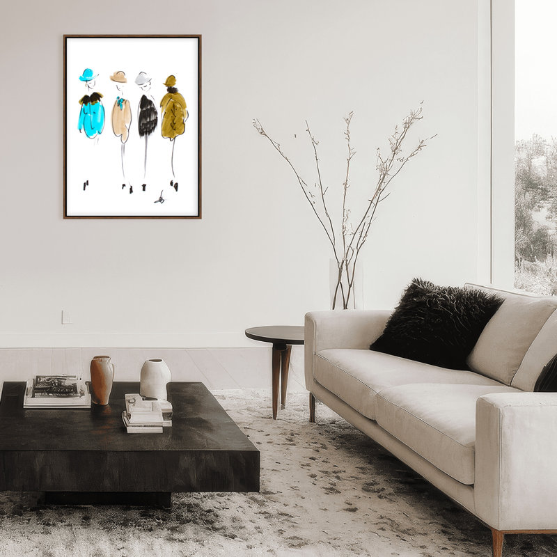 'I Heard' Framed Print Wall Art, 16" H x 12" W x 2.375" D, Framed Canvas, Brown
