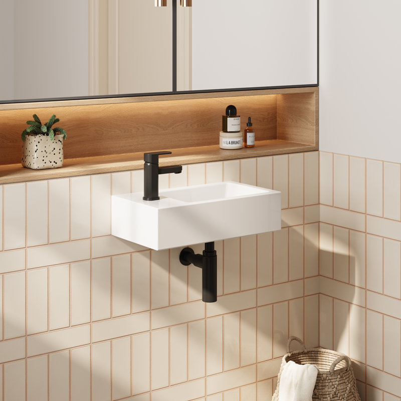 Lavabo de salle de bain mural HOROW, Gauche