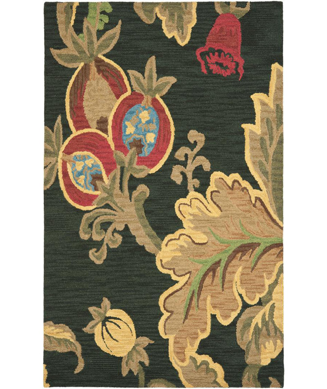 Arber Jardin Hand Tufted Wool Floral Rug, Rectangle 5' x 8'