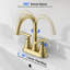 Robinet pour lavabo de salle de bain 3 trous, 4 pouces avec bonde escamotable-93816069