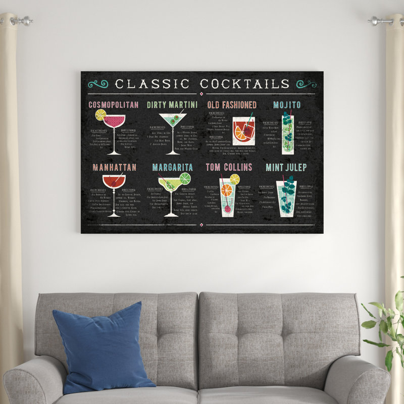 " Classic Cocktails ", 32" H x 48" W