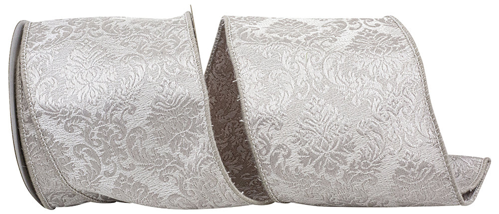 The Holiday Aisle® Pewter Filigree Regal Flourish Texture Woven Wired ...