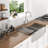 Double Bowl (50/50) Farmhouse Sink- 36" X 20" X 9"Stainless Steel Apron Front Kitchen Sink 16 Gauge With Two 9" Deep Basin