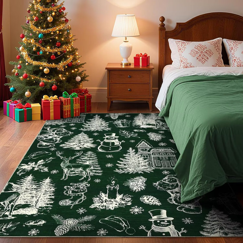Tapis Christmas Christmas, Rectangulaire 8 pi x 10 pi