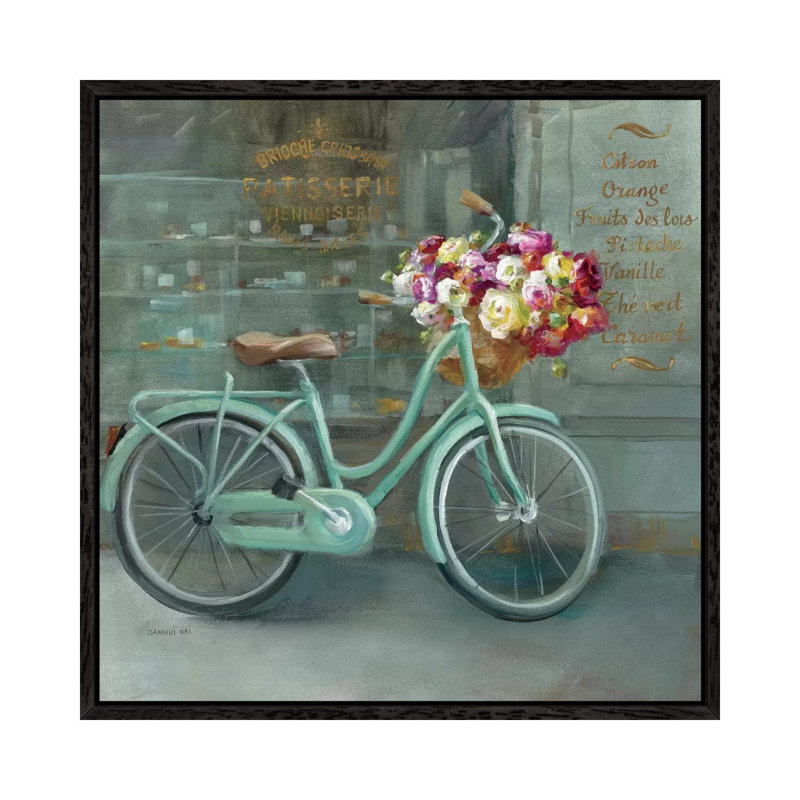 Joy Of Paris I by Danhui Nai - Print on Canvas, 66.04 cm H x 66.04 cm W, Black Floater Framed