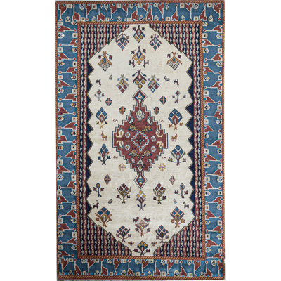 Hand-Knotted High-Quality Blue Area Rug