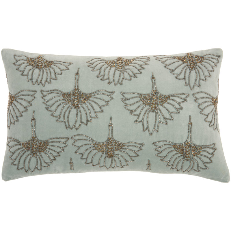 Sequined Throw Pillow, Celadon