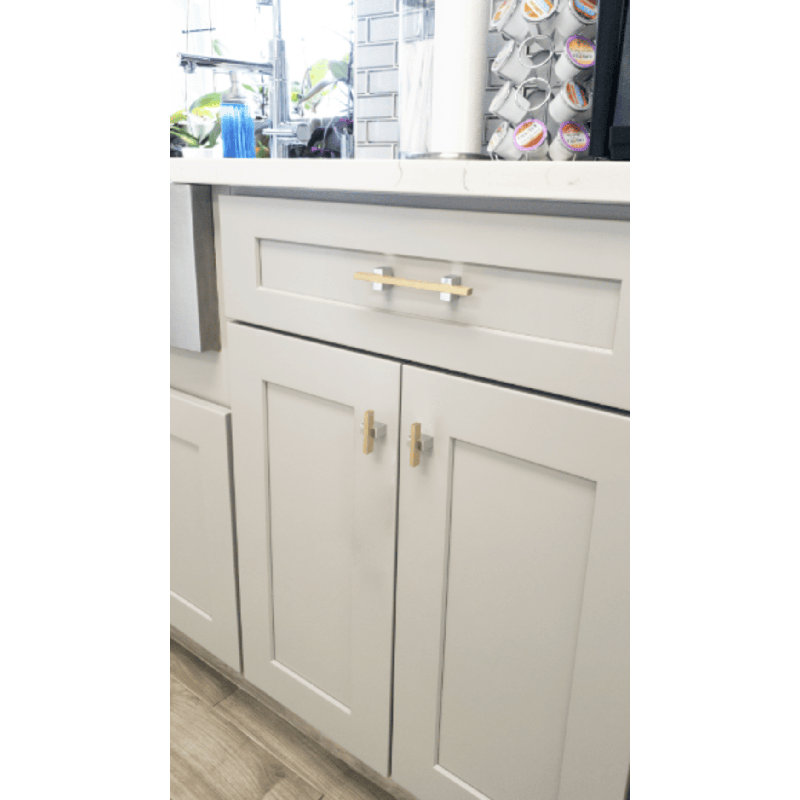Poignée d'armoire 2 tons Lew's, Noir, 1"