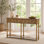 Table de canapé rétro avec tiroirs de rangement - mobilier d'entrée rustique, pieds fuselés, design élégant