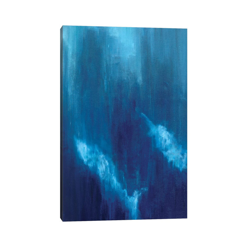 Azul Profundo Triptych I by Suzanne Wilkins - Gallery-Wrapped Canvas Giclée on Canvas, Canvas, 20.32 cm H x 30.48 cm W