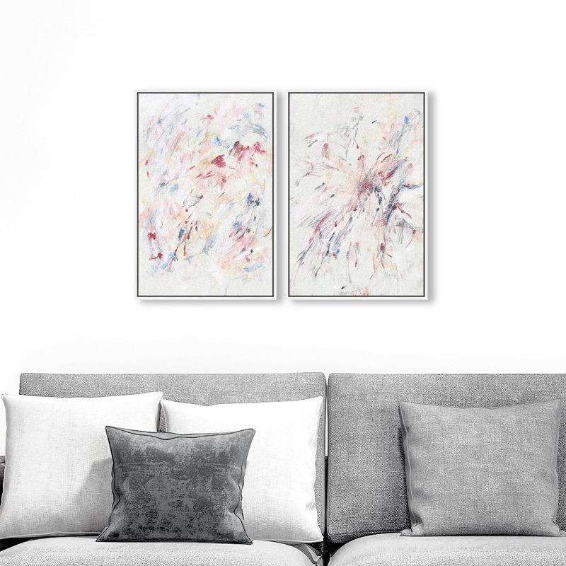 Feels Like Love Set Set by Oliver Gal, 50"H x 34"W, White Floater Frame