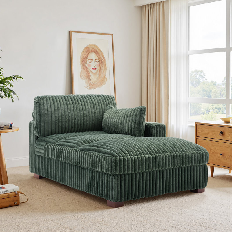 Bukvice Chaise Lounge, Right Hand Facing, Green
