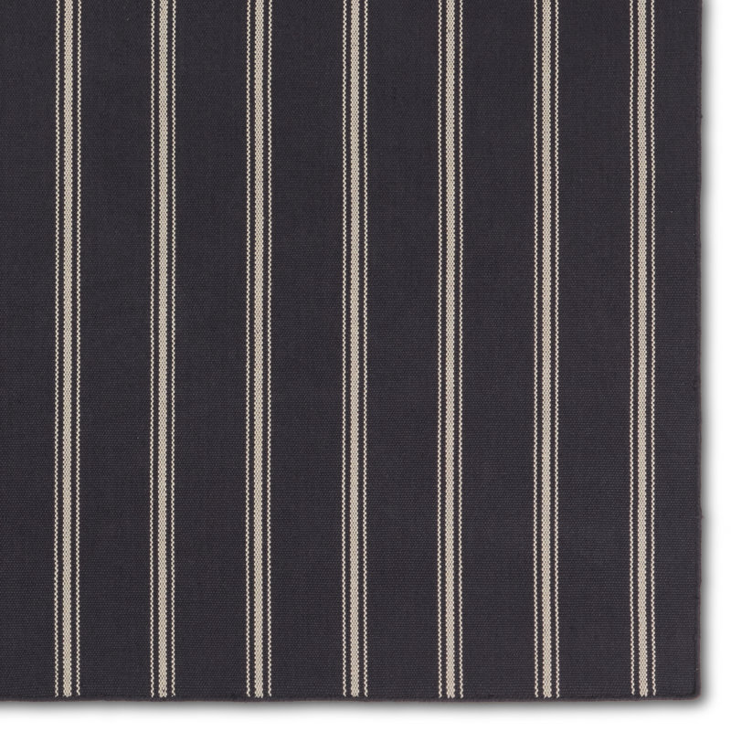 Striped Area Rug in Navy/Ivory, Rectangle 2' x 3'