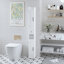 Grande armoire de rangement pour salle de bain avec tablettes réglables et 2 portes minces