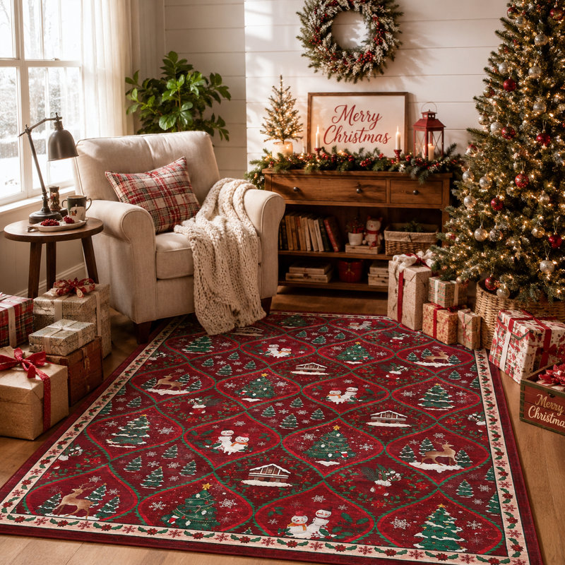 Geometric Washable Area Rug, 120*170cm