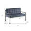  Causeuse en velours gris 51 po