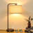 Side Table Lamp with Dual USB Ports, Dimmable Bedside Lamp Modern Nightstand Lamp Desk Reading Lamp with Linen Lampshade for Bedroom, Living Room, Study Room, Office, 9W 3000K LED Bulb Included