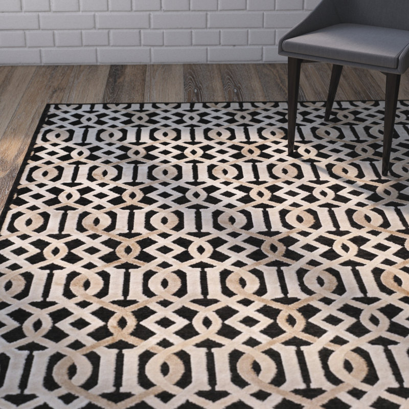 Van Wyck Paradise Viscose Geometric Rug, Rectangle 5'3" x 7'6"