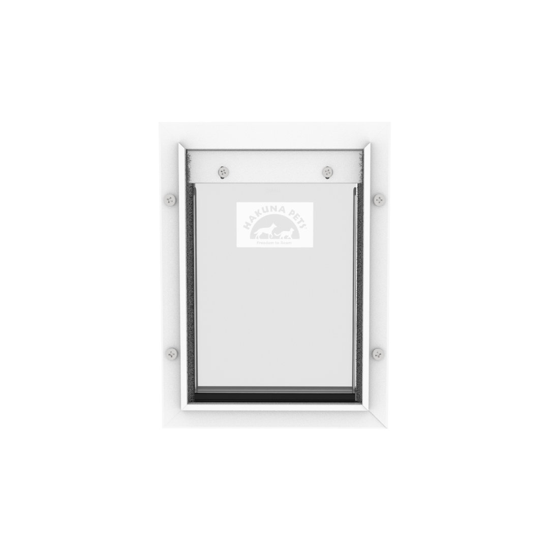 9.45'' W x 12.6'' H Metal Door Mounted Pet Door Hakuna Pets