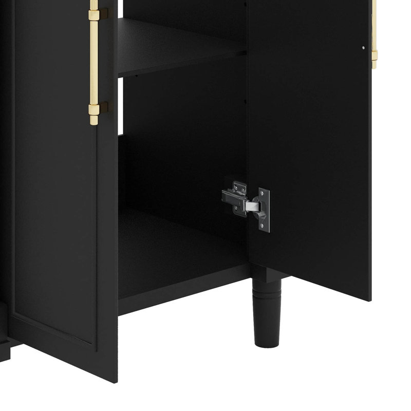 Meuble-lavabo compact 24 po avec lavabo intégré en céramique, meuble autoportant à une cuve et armoire de salle de bain, Noir