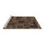 Tapis géométrique brun / gris tissé à la machine-1047808970
