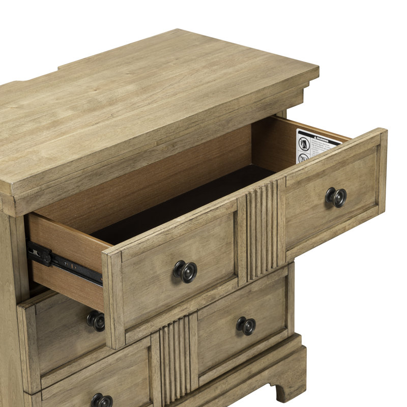 Kamoura Bedside Chest W/ Charging Station