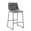 Halterman Tufted Faux Leather  Upholstered Counter & Bar Stool with Metal Sled Base-274483078-274483076