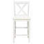 Ensemble de table de bar 5 pièces à hauteur de comptoir en bois massif rustique et 4 chaises à finition vieillie pour îlot de cuisine, coin-repas et décor de maison de campagne-32885907
