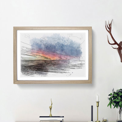 California Sunset in Abstract - Picture Frame Graphic Art Print
