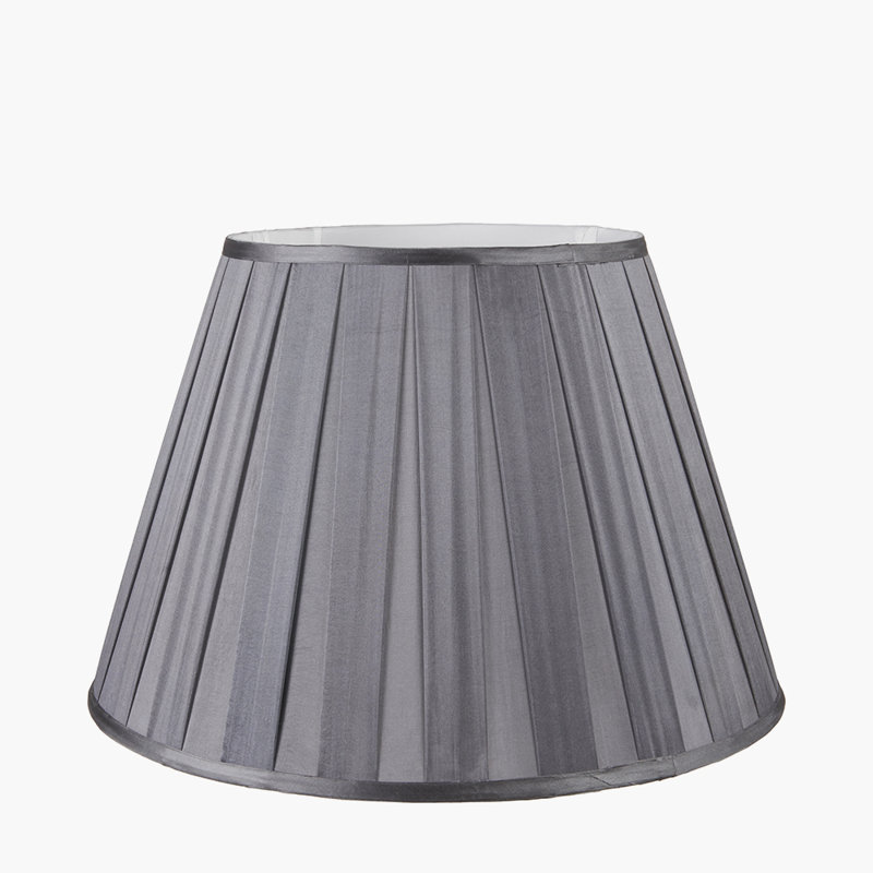 Maya Silk Empire Lamp Shade ( Uno ), 30cm H x 45cm W x 45cm D, Grey