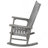 Wooden Oversized Porch Rocker Chair With Wide Seat And Tall Backrest,High Back Smooth Rocking Chairs For Outdoor & Indoor,Light Grey Color-768075238
