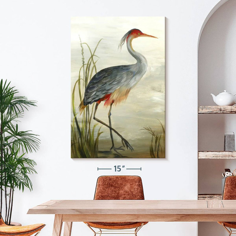 Grey Heron, reproduction sur toile, H 48 po x l 32 po x P 1,25 po