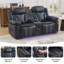 Causeuse inclinable électrique 74,4 po avec porte-gobelet et console-131262398