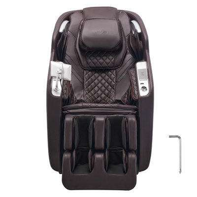 Massage Chair, 4D Full Body Zero Gravity Recliner With SL Track, Yoga Stretch, AI Voice Control, Heat, Foot Roller, Retractable Pedal, 36 Airbags, LCD, Armrest Controls, Rolling Base