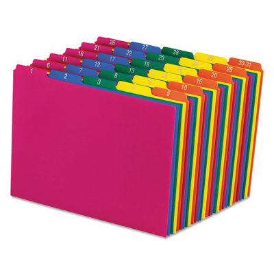 Pendaflex® Poly Top Tab File Guides PVC / Vinyl Open