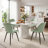Upholstered Dining Chairs Faux Leather Side Chair with Metal Frame-266236631