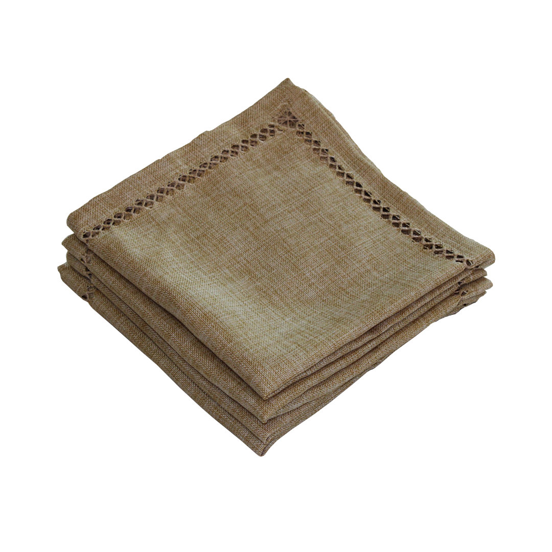 Woodcreek Polyester Square Napkin (Set of 4) Fleur De Lis Living 