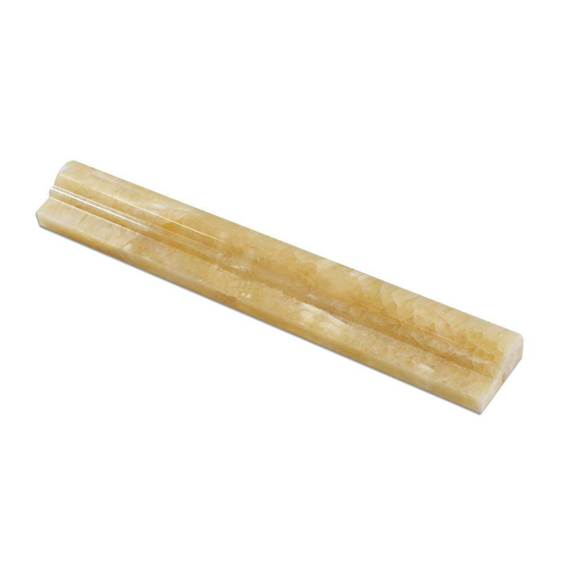 Doublure de rail de chaise en onyx 2 po x 12 po Honey Onyx