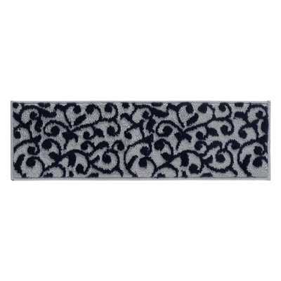 Tapis d'escalier intérieur antidérapant doux et éclatant à motif de treillis de 9 po x 28 po Lafollette
