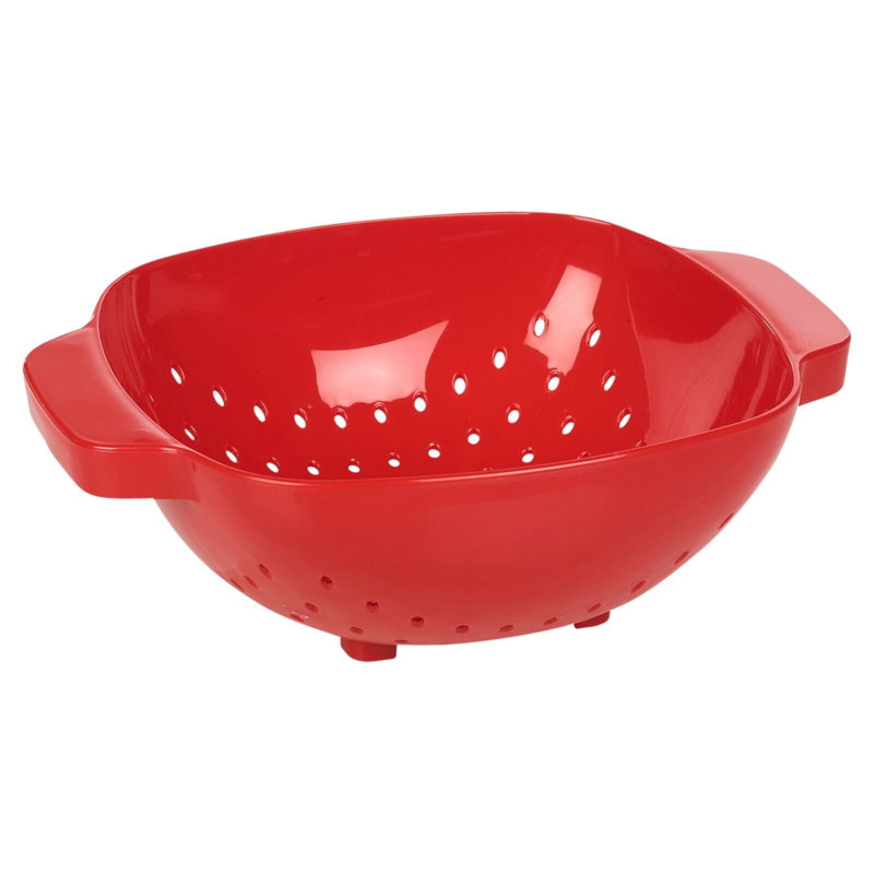 Belfry Kitchen Creekside Plastic Colander, Red