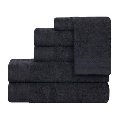 Ensemble de serviettes 6 pièces en coton gaufré Honeycomb