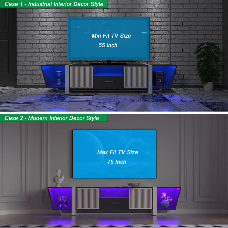 Meuble télé avec rangement jusqu'à 75 po