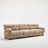 Deep Seat Sectionals, Wood 123 Inch Modern 3 Seater For Home