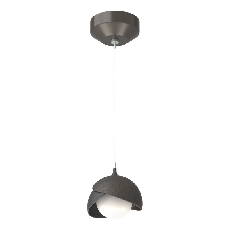 Luminaire suspendu sphère 1 lumière Brooklyn, Bronze huilé, Noir