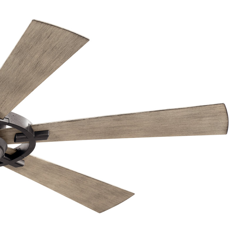 Ventilateur de plafond standard à DEL à 5 pales de 52 po avec ensemble d'éclairage inclus Iras, Fer