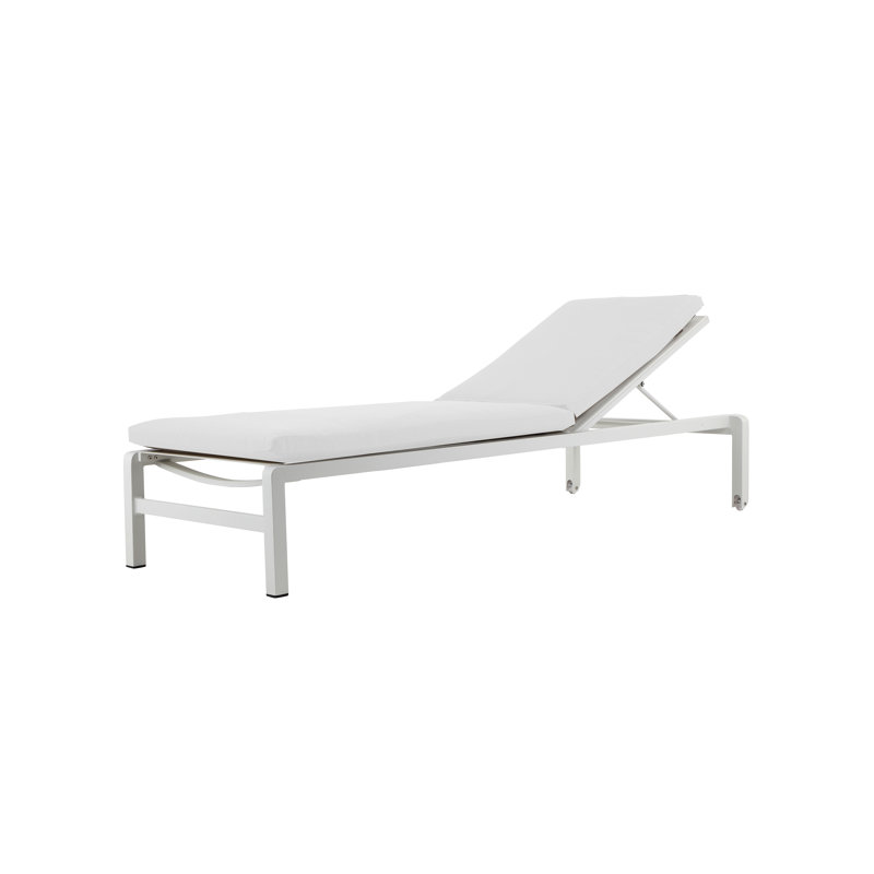 Olly Outdoor Chaise Lounge, White