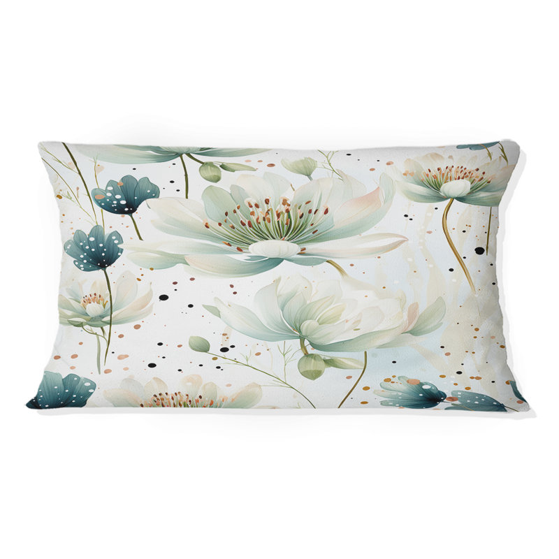 Motif à pois Enchanted Gardens - Coussin Abstrait corail multicolore abstrait - Coussin